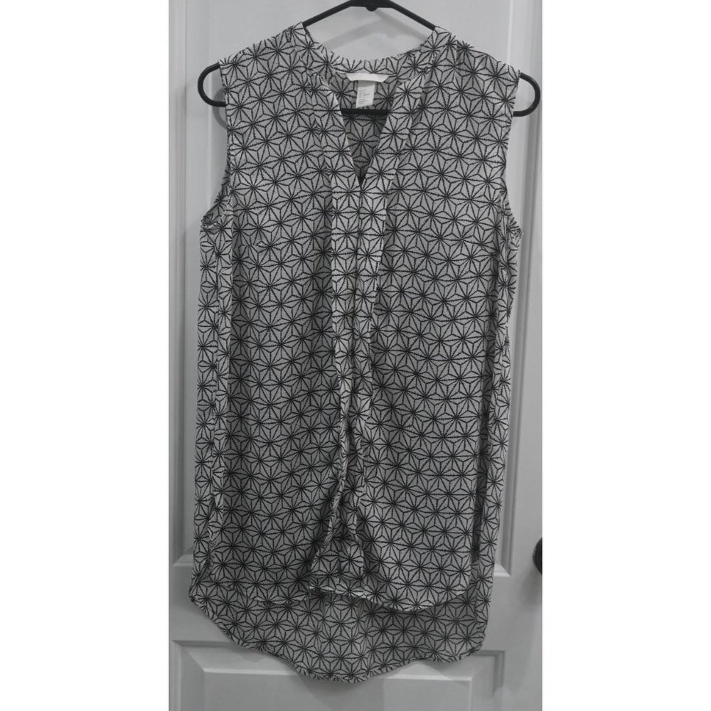 H&M Womens Sleeveless Tunic Blouse Top Size 8